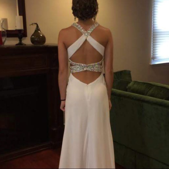 White long prom dress - Picture 2 of 3